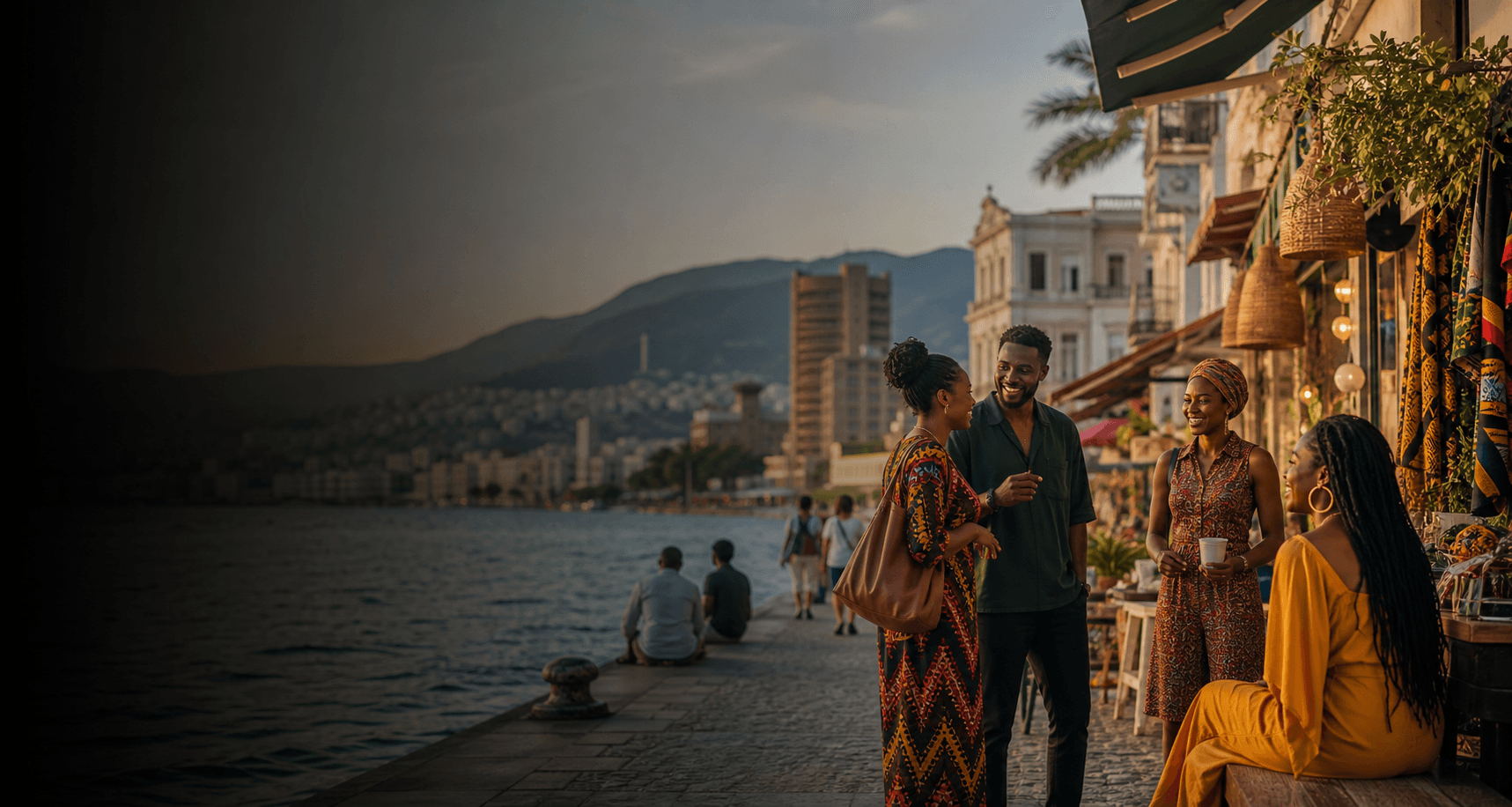 Communauté africaine près du front de mer a Izmir